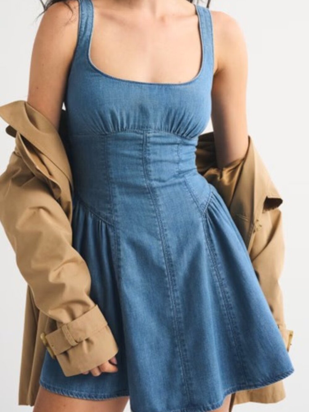 Abercrombie & Fitch Blue Denim Mini Dress